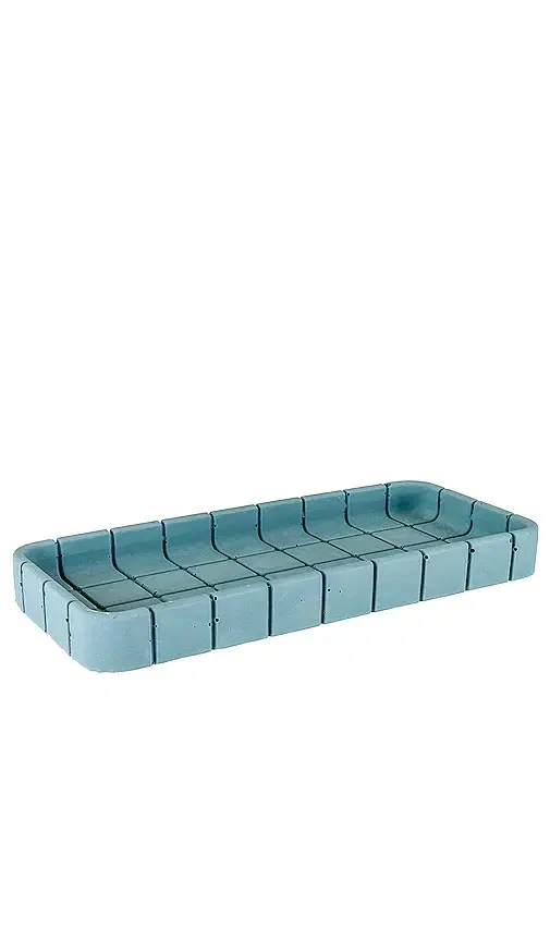 Block Design Tile Oblong Tray