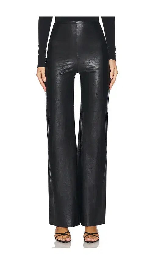 Faux Leather Wide Leg Pant