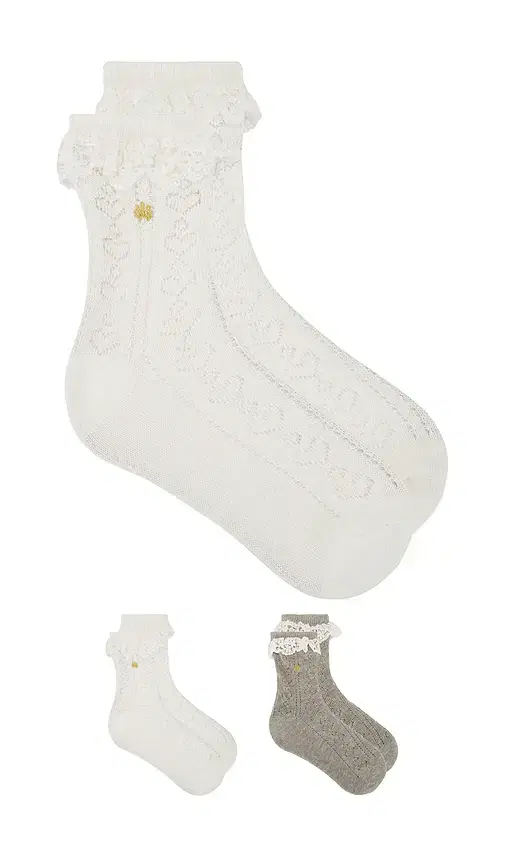 Lele Sadoughi Set Of 2 Heather Socks