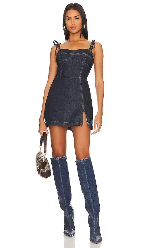 Taylor Denim Skort Romper