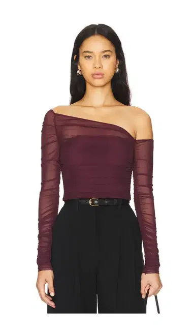 SEROYA Shauna Asymetric Mesh Top | Thumbnail 1