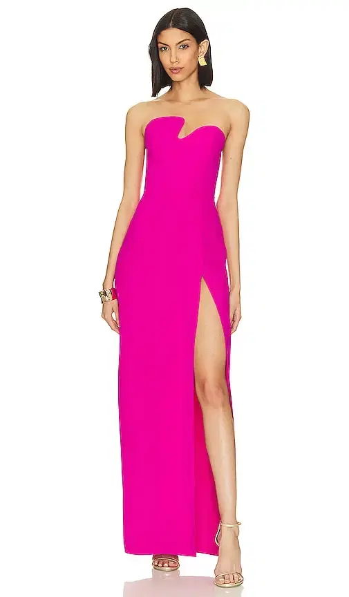 Amanda Uprichard X Revolve Strapless Puzzle Gown