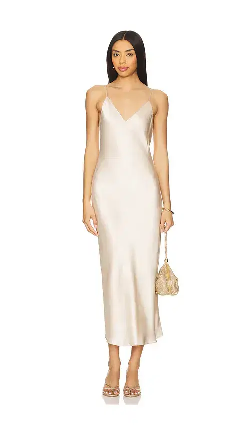 L'AGENCE Seridie Slip Midi Dress