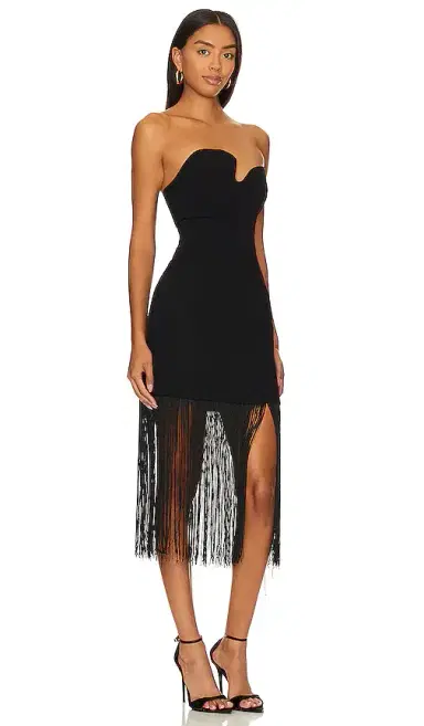 Amanda Uprichard Puzzle Strapless With Fringe Dress | Thumbnail 2 Amanda Uprichard Puzzle Strapless With Fringe Dress | Thumbnail 2