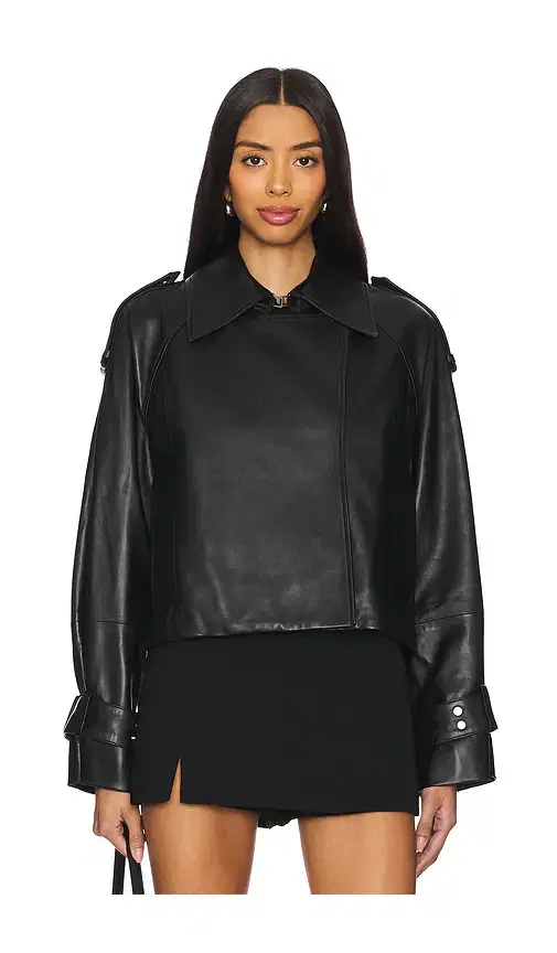 Lilith Ann Leather Cropped Jacket