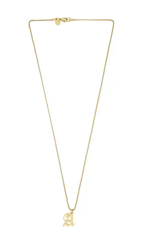 Old English Initial Necklace