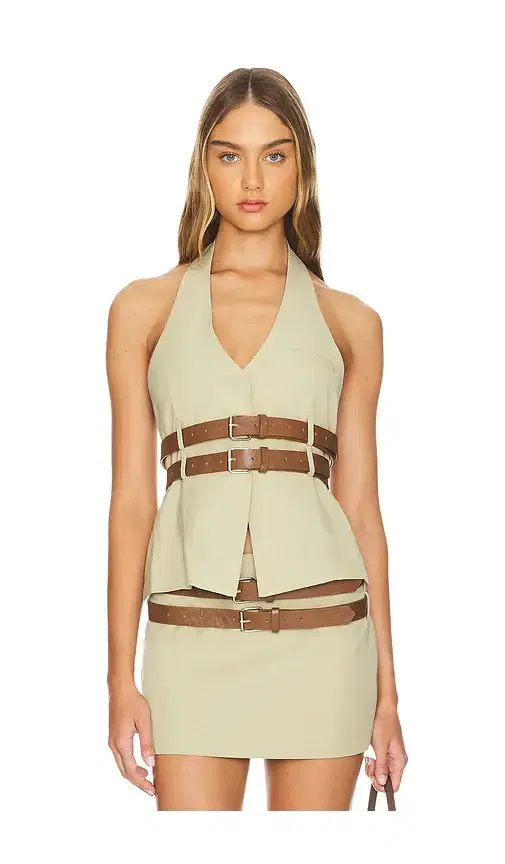 LIONESS Ethereal Buckle Top