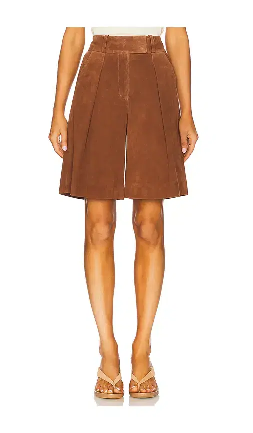 Lea Suede Leather Bermuda Shorts