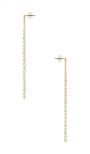 Ettika Dainty Linear Crystal Earrings | Thumbnail 2 Ettika Dainty Linear Crystal Earrings | Thumbnail 2