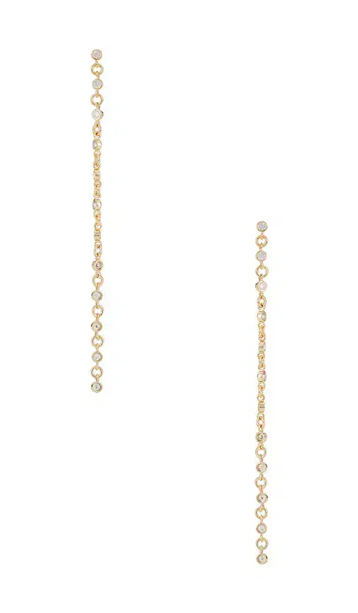 Ettika Dainty Linear Crystal Earrings