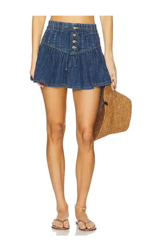 Free People x We The Free Roselle Denim Mini Skirt