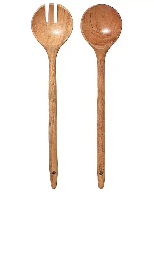 Public Goods Acacia Salad Serving Utensils Set of 2