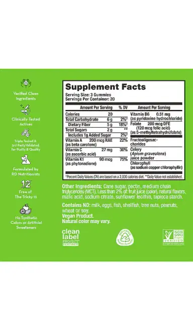 HUM Nutrition Celery Juice Fiber Gummies | Thumbnail 2