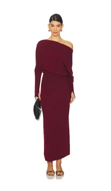 SIMKHAI Janese Off Shoulder Midi Dress | Thumbnail 2 SIMKHAI Janese Off Shoulder Midi Dress | Thumbnail 2
