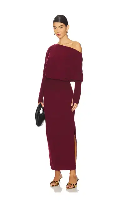 SIMKHAI Janese Off Shoulder Midi Dress | Thumbnail 1 SIMKHAI Janese Off Shoulder Midi Dress | Thumbnail 1
