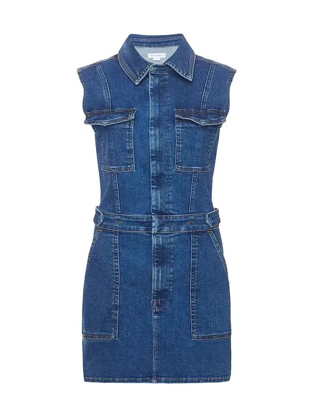 Good American Women's Fit For Success Sleeveless Mini Dress - Indigo