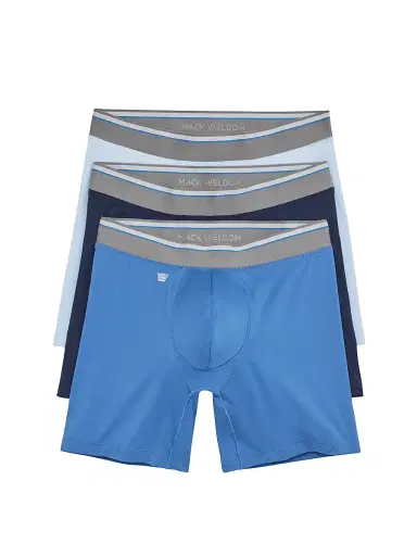 Mack Weldon Men's Endurance Boxer Brief 3-Pack - True Navy Seasonal - Size Medium | Thumbnail 1