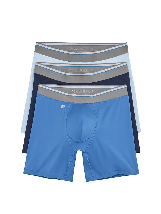 Mack Weldon Men's Endurance Boxer Brief 3-Pack - True Navy Seasonal - Size Medium