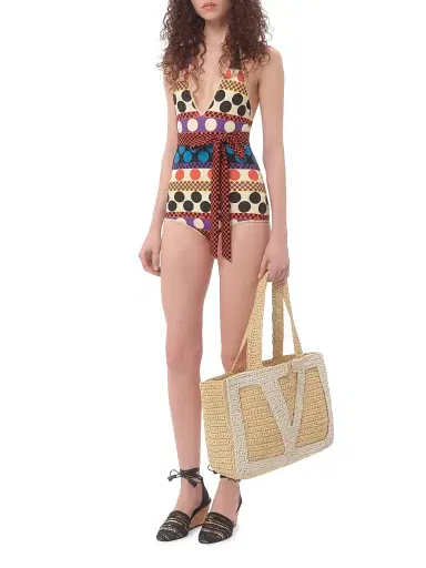 Valentino Garavani Women's Viva Superstar Raffia Shopping Bag - Natural Butter | Thumbnail 2 Valentino Garavani Women's Viva Superstar Raffia Shopping Bag - Natural Butter | Thumbnail 2