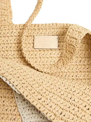 Valentino Garavani Women's Viva Superstar Raffia Shopping Bag - Natural Butter | Thumbnail 6 Valentino Garavani Women's Viva Superstar Raffia Shopping Bag - Natural Butter | Thumbnail 6