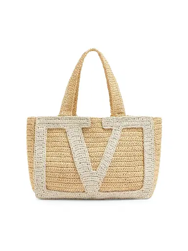 Valentino Garavani Women's Viva Superstar Raffia Shopping Bag - Natural Butter | Thumbnail 1 Valentino Garavani Women's Viva Superstar Raffia Shopping Bag - Natural Butter | Thumbnail 1