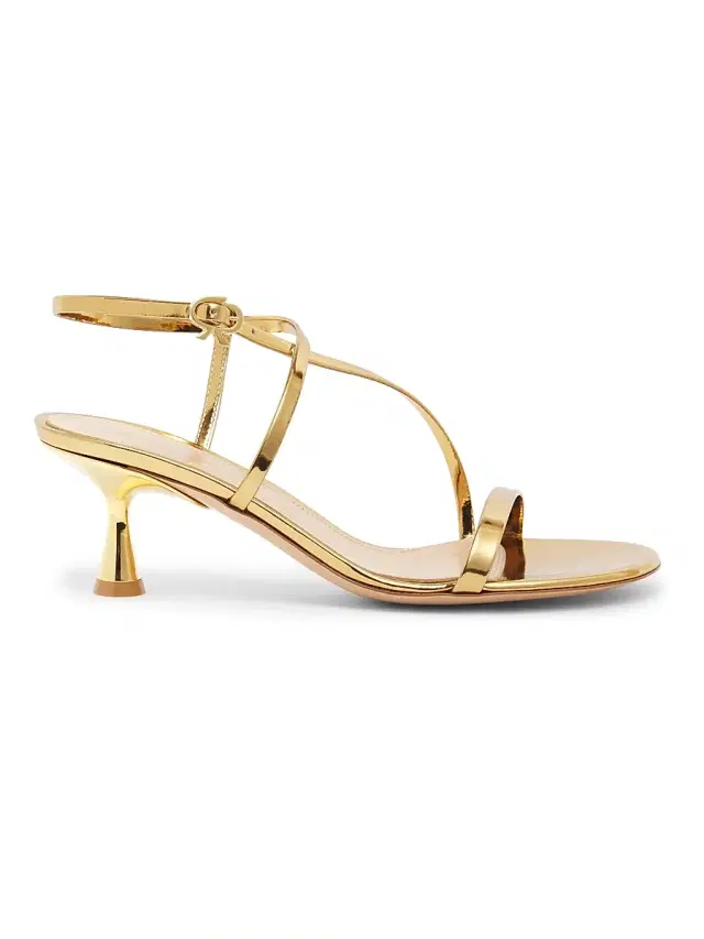 Gianvito Rossi Women's Vitello Glove 55M Sandals - Gold Specchio