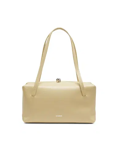 Jil Sander Women's Goji Pillow Leather Handle Bag - Almond Butter | Thumbnail 1 Jil Sander Women's Goji Pillow Leather Handle Bag - Almond Butter | Thumbnail 1