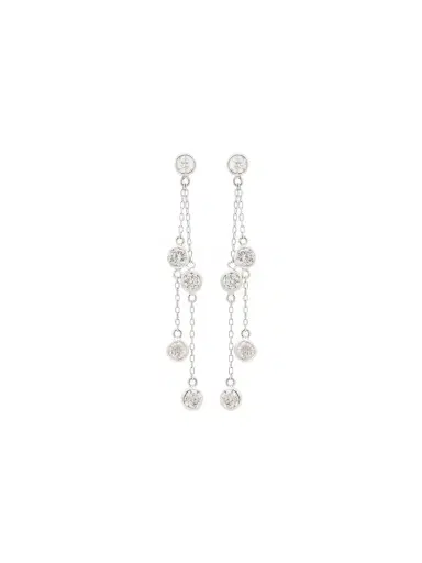 Wish Fine Jewelry 1.0ct Diamond 18K Dangle Drop Gold Earrings | Thumbnail 1 Wish Fine Jewelry 1.0ct Diamond 18K Dangle Drop Gold Earrings | Thumbnail 1