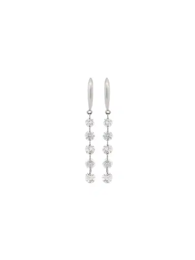 Wish Fine Jewelry 1.0ct Diamond Platinum Dangle Drop Gold Earrings | Thumbnail 1 Wish Fine Jewelry 1.0ct Diamond Platinum Dangle Drop Gold Earrings | Thumbnail 1