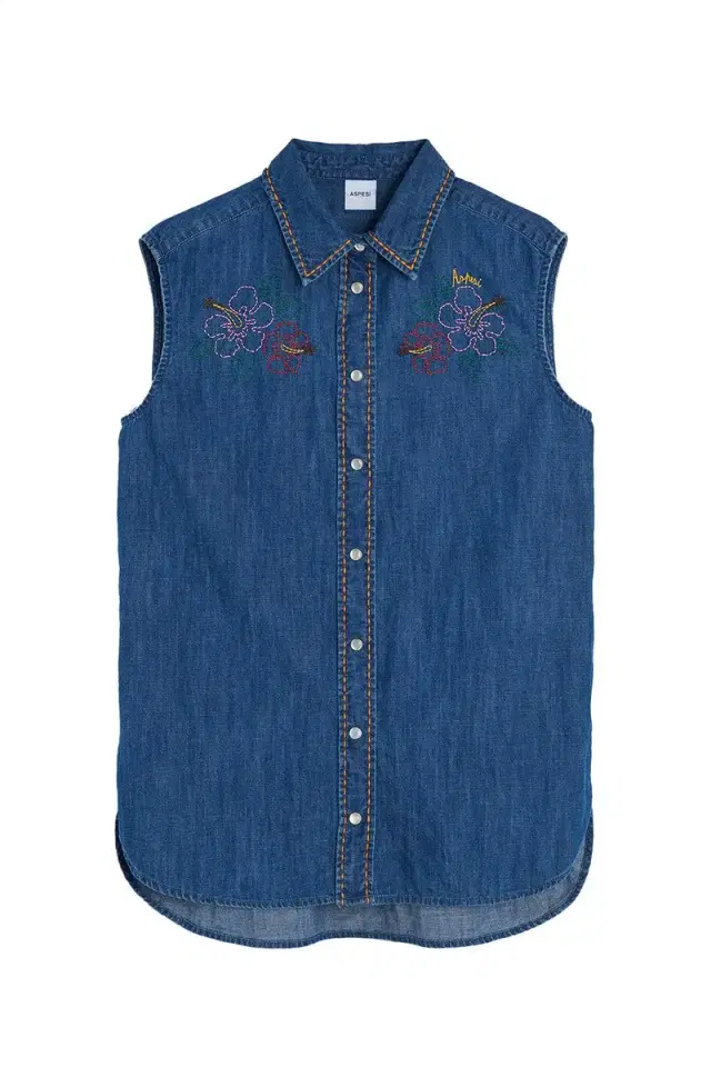 ASPESI Sleeveless Embroidered Top