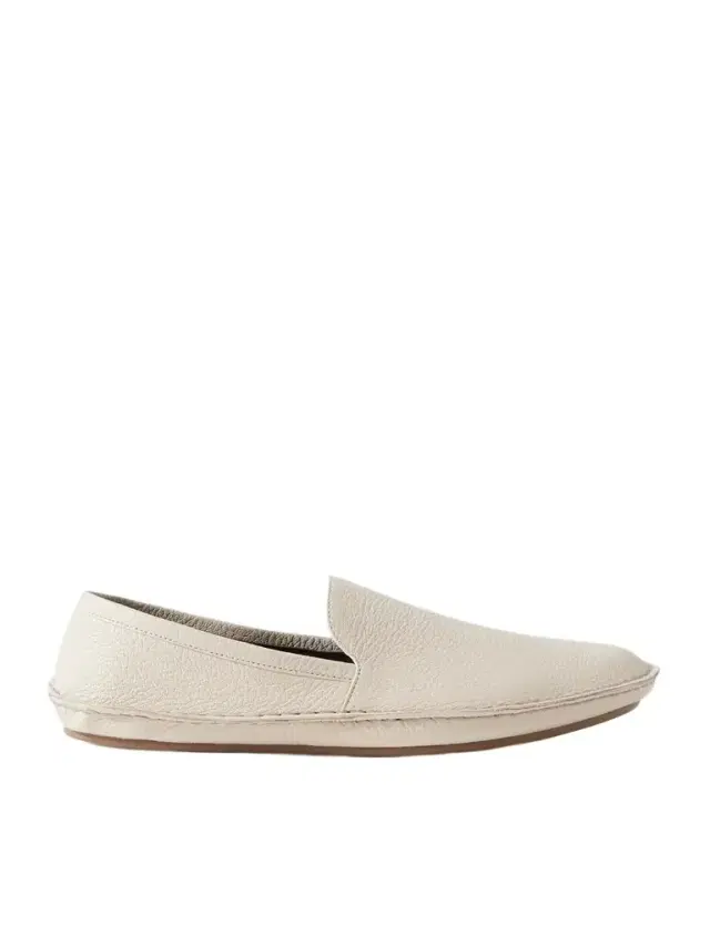 Vasko Textured-leather Loafers