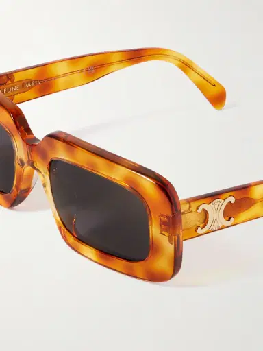 CELINE Eyewear Triomphe Oversized Square-frame Tortoiseshell Acetate Sunglasses | Thumbnail 4 CELINE Eyewear Triomphe Oversized Square-frame Tortoiseshell Acetate Sunglasses | Thumbnail 4