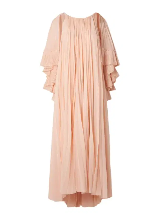 Illuminate Cape-effect Pleated Crepe De Chine Maxi Dress