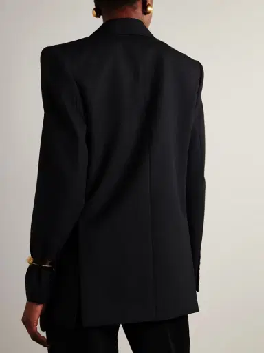 Saint Laurent Double-breasted Grain De Poudre Wool Blazer | Thumbnail 3 Saint Laurent Double-breasted Grain De Poudre Wool Blazer | Thumbnail 3