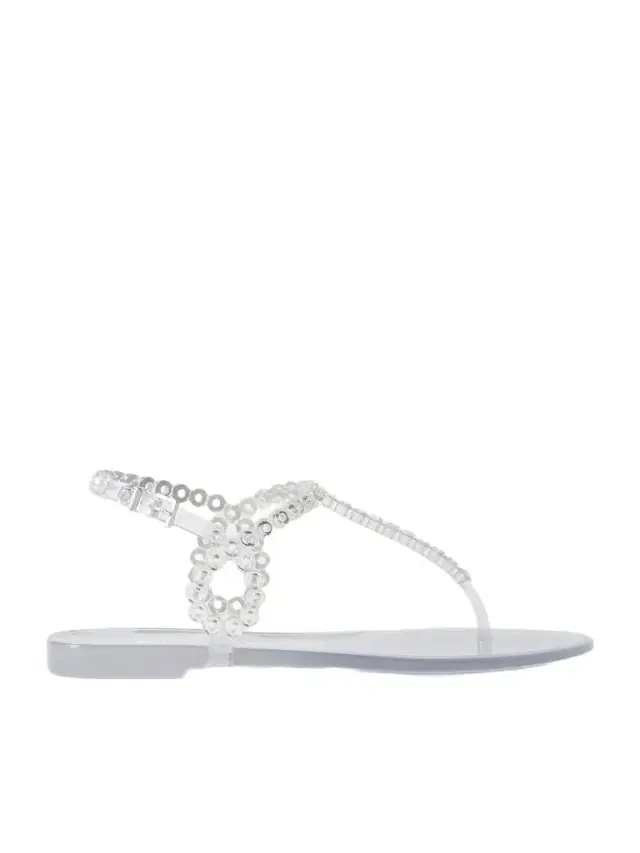 Almost Bare Crystal-embellished Pvc Sandals