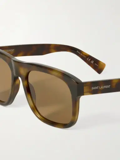 Saint Laurent Eyewear Square-frame Tortoiseshell Acetate Sunglasses | Thumbnail 4 Saint Laurent Eyewear Square-frame Tortoiseshell Acetate Sunglasses | Thumbnail 4