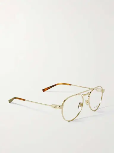 Saint Laurent Eyewear Aviator-style Gold-tone Optical Glasses | Thumbnail 3