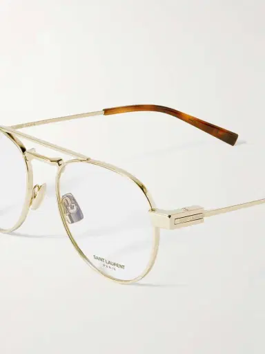 Saint Laurent Eyewear Aviator-style Gold-tone Optical Glasses | Thumbnail 4