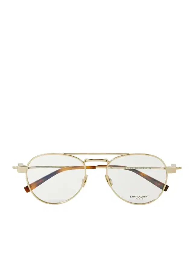 Aviator-style Gold-tone Optical Glasses