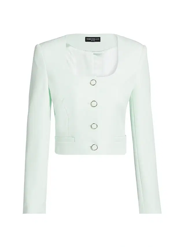 Generation Love Women's Jina Stretch-Crepe Crop Blazer - Seafoam