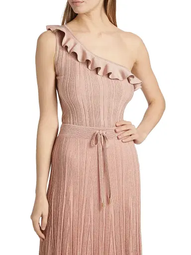 Zimmermann Women's Lucky Metallic Frill One-Shoulder Tank | Thumbnail 3