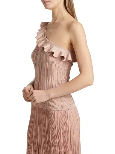 Zimmermann Women's Lucky Metallic Frill One-Shoulder Tank | Thumbnail 4