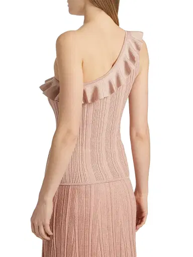 Zimmermann Women's Lucky Metallic Frill One-Shoulder Tank | Thumbnail 5