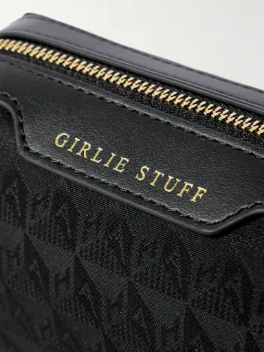 Anya Hindmarch Girlie Stuff Leather-trimmed Jacquard Cosmetics Case | Thumbnail 3 Anya Hindmarch Girlie Stuff Leather-trimmed Jacquard Cosmetics Case | Thumbnail 3