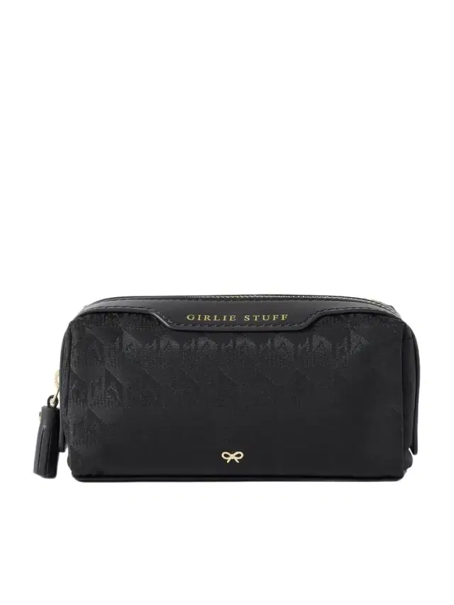 Anya Hindmarch Girlie Stuff Leather-trimmed Jacquard Cosmetics Case