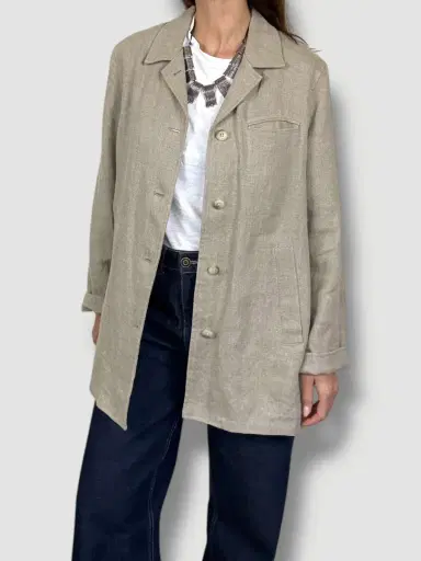 Jen Wonders Studio Faconnable Linen Jacket | Thumbnail 6