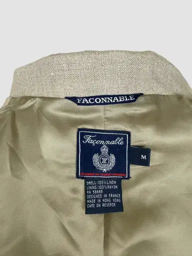 Jen Wonders Studio Faconnable Linen Jacket | Thumbnail 9