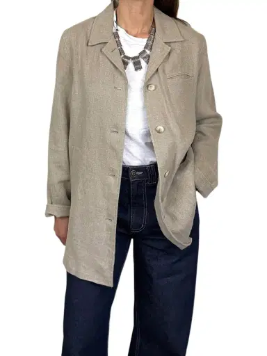 Jen Wonders Studio Faconnable Linen Jacket | Thumbnail 1