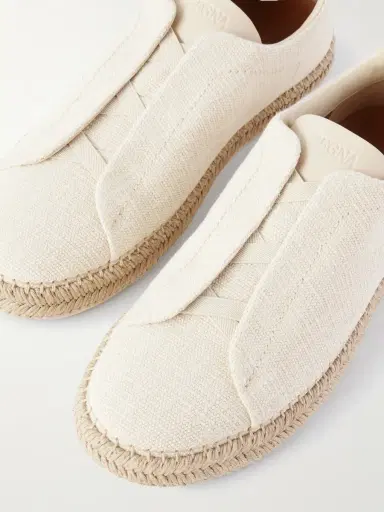 Zegna Triple Stitch™ Leather-Trimmed Canvas Slip-On Sneakers - Men | Thumbnail 5 Zegna Triple Stitch™ Leather-Trimmed Canvas Slip-On Sneakers - Men | Thumbnail 5