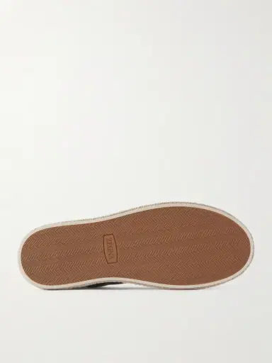 Zegna Triple Stitch™ Leather-Trimmed Canvas Slip-On Sneakers - Men | Thumbnail 3 Zegna Triple Stitch™ Leather-Trimmed Canvas Slip-On Sneakers - Men | Thumbnail 3